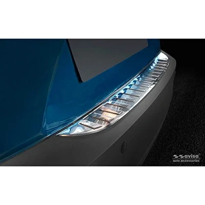Image of Avisa 2/35472 Stainless Steel Rear Bumper Protector Mazda CX 3 2015 &#039;Ribs&#039;