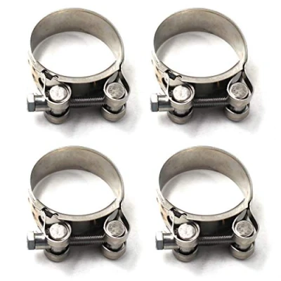 Image of 29 31mm T Bolt Clamp 304 Stainless Steel Pipe Heavy Duty Hose (Pack of 4)