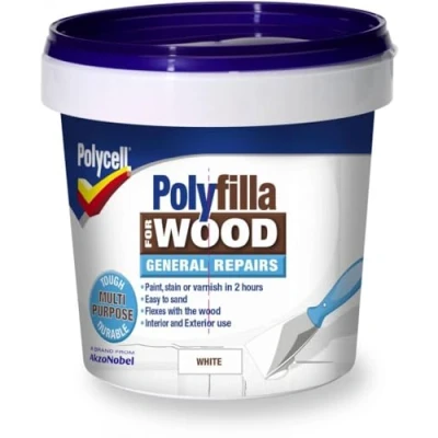 Image of Polycell 5207197 Polyfilla Tub for Wood General Repairs, 380 g, White