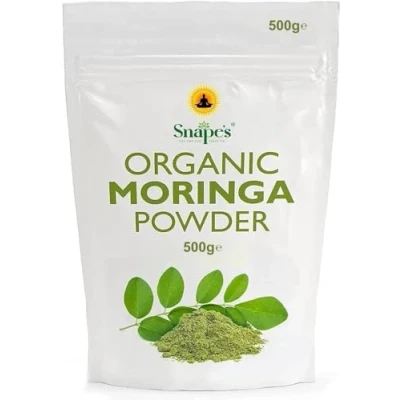 Image of Organic Moringa Powder, 500g Premium UK Certified Pure Leaf Rich in Essential Vitamins &amp; Minerals