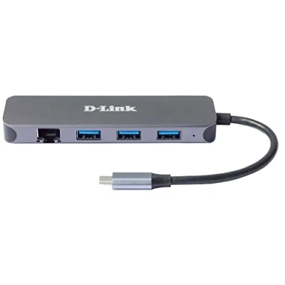 Image of D Link DUB 2334 5 in 1 USB C Hub with Power Delivery (PD 60W), Gigabit Ethernet, 3 3.0 Ports, for PC, MacBook Pro, Air, iPad Chromebook, Surface Pro and More