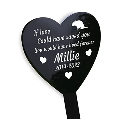 Image of RED OCEAN PERSONALISED Gerbil Memorial Outdoor Garden Grave Stake Pet Gifts Keepsake Sign