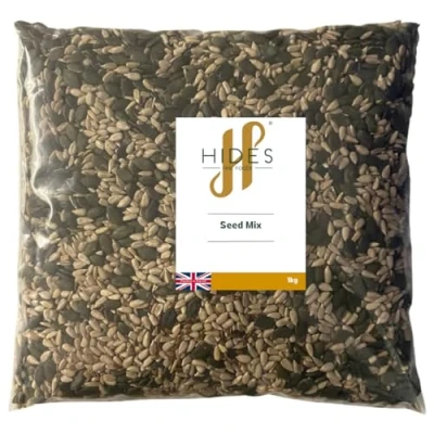 Image of Hides Fine Foods Premium Seed Mix Pumpkin, Sunflower, Linseed &amp; Poppy 1kg GMO Free Suitable for Vegetarians Cooking Roasting Trail Butter Baking