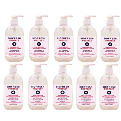 Image of 500ml Hand Sanítíser Cleansing Gel 74% Alc, Kills 99% Germs Instantly, Pump Wash UK Stock (10x 500ml)