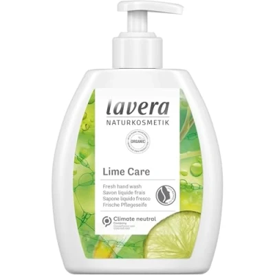 Image of lavera Lime Care Hand Wash Organic &amp; Lemongrass Mild Cleansing Vegan Skin Neutral pH 250ml