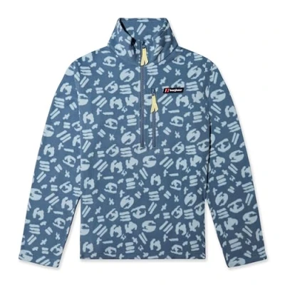 Image of Berghaus Unisex Prism Printed Trango Half Zip Fleece, Airway Grey Hold Print, M