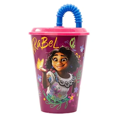 Image of Stor Disney 430 ml Reusable Children&#039;s Cup with Lid and Straw