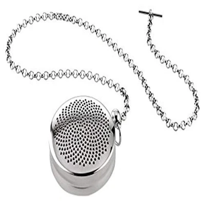 Image of Alessi Timepiece TWY01 T Tea Infuser 18/10 Stainless Steel Mirror Polished, Silver, 6 x 4.5 2 cm