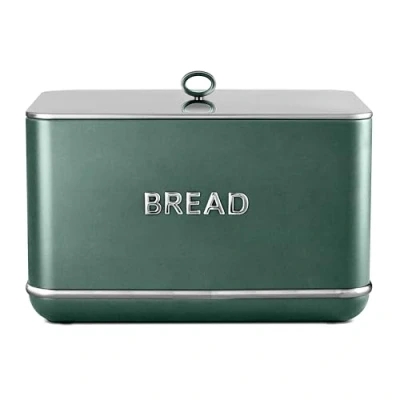 Image of Tower T826175FOR Renaissance Bread Bin, 16L Capacity, Simple Pull Lid, Forest Green