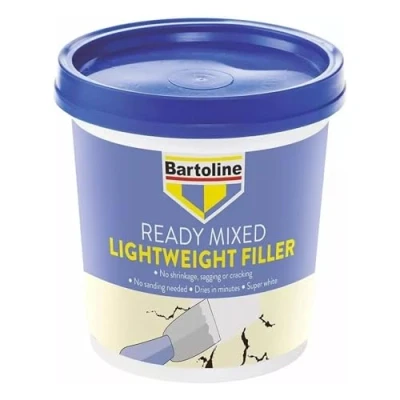 Image of CROMAR Bartoline Ready Mixed Lightweight Filler Quick Drying Smooth Finish Wall Hole Gap &amp; Plaster 500ml Tub