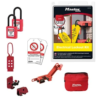 Image of Master Lock ELECKIT EN M/Lock Electrical Lockout/TAGOUT KIT, Various, 26.6 cm x 19.4 5.4