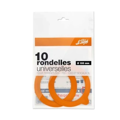 Image of Le Parfait Set of 10 Universal Washers for Jars Diameter 100 mm