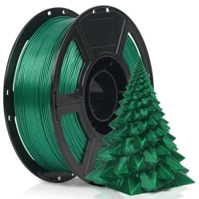 Image of FLASHFORGE Xmas Series Rapid PLA Filament Aurora Green, High Flow Speedy 3D Printer Max 500mm/s Speed Printing, Radiated Unparalleled Brilliance, Twinkling and Ultra Smooth Finish