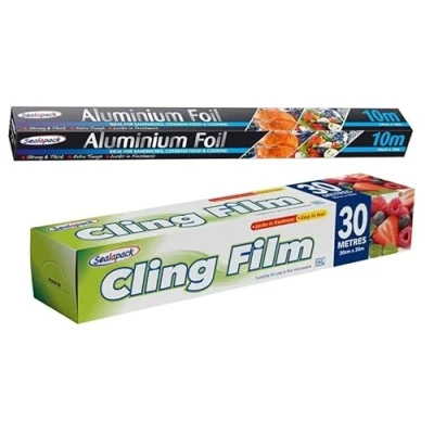 Image of Kitchen Aluminium Foil Classic for Roasting Cooking Baking Freezing Roll Wrap Sheet Restaurants Take Out &amp; Home 44cm x10m (Aluminium Foil)