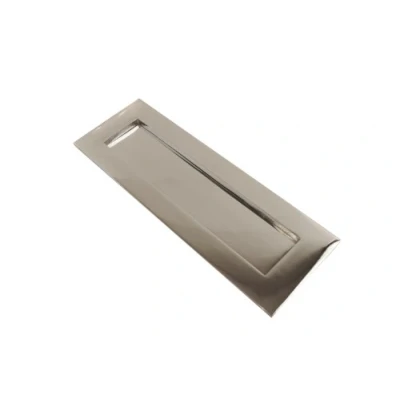 Image of Victorian Letter Plate Polished Chrome 10&quot;x4&quot;