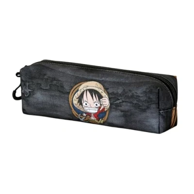 Image of One Piece Ropes Fan Square Pencil Case 2.2, Black, 22 x 9 cm
