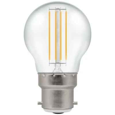 Image of Crompton LED Filament Round 4.5W BC B22d Clear Cool White
