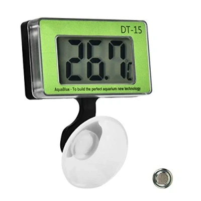 Image of Pssopp Aquarium Thermometer Submersible Fish Tank Temperature LCD Digital Waterproof with Suction Cup for Tropical and Marine