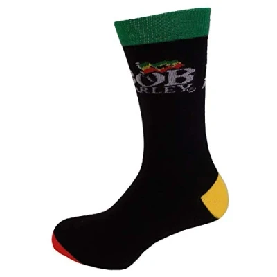 Image of Mazeys Officially Licensed Mens Reggae Legend Socks 1 Pair Size 7 to 11 (Black)