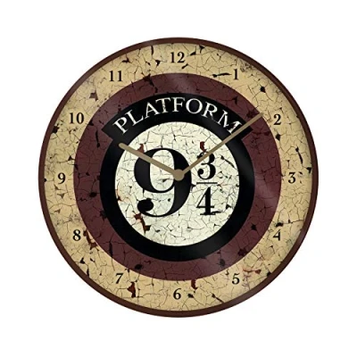 Image of Pyramid International Platform 9¾ 10&quot; Wall Clock in Gift Box Official Merchandise, Multi Coloured