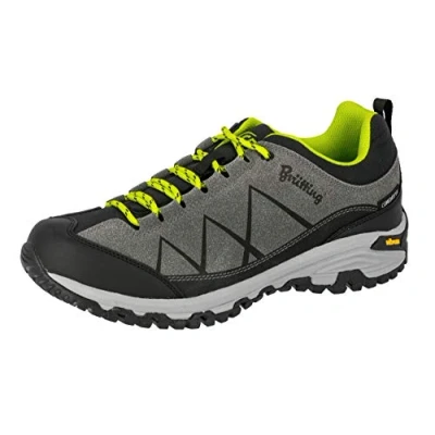 Image of Brütting Unisex Kansas Low Rise Hiking Boots, Gray Anthrazit Black Lemon Lemon, 9 UK