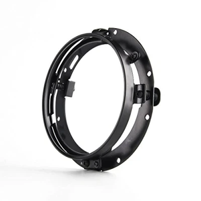 Image of 7&quot; inch Round LED Projector Headlight Trim Ring Mounting Bracket for Motorcycle Headlight/Street Glide(Black)