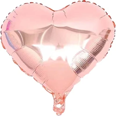 Image of 32 inch Heart Shape Balloons Rose Gold Colour Valentines Day Foil Helium For Decorations Wedding Birthday Party Balloons.