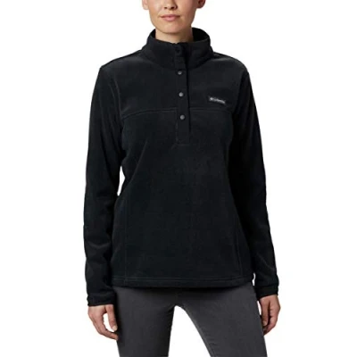 Image of Columbia Benton SPRINGS 1/2 SNAP Fleece jumper, Women&#039;s, Size: Small, Black