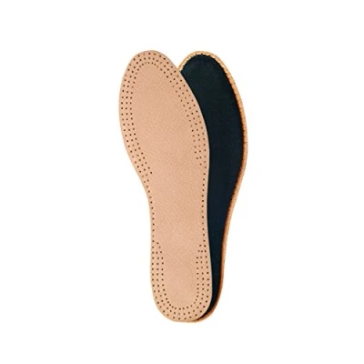 Image of Natural Leather Insoles for Men with Activated Carbon Underlayer, Inserts, Replacement Shoes, Boots. Size (Women/UK 6/39 EUR)