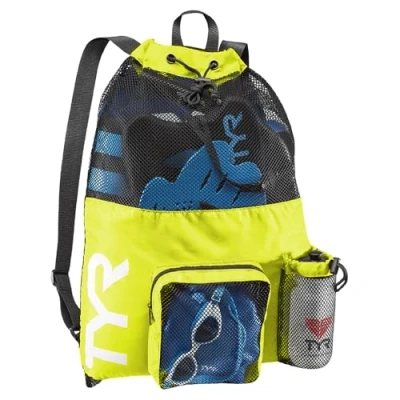 Image of TYR Unisex&#039;s Big Mesh Mummy Backpack Bag, Yellow, Medium, One Size
