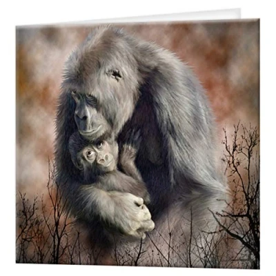 Image of 3D LiveLife Greeting Card A Love So Grand from Deluxebase. Lenticular Blank Cards with Envelopes. Gorilla All Occasion featuring Original Artwork by Carol Cavalaris.