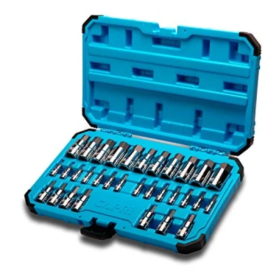 Image of Capri Tools Master Hex Bit Socket Set, Metric and SAE, Advanced Series, 32 Piece
