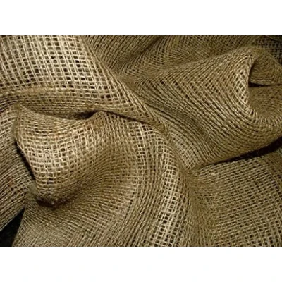 Image of Pandoras Upholstery 1 Metre 8oz Weight 72&quot; Extra Wide Frost Hessian Fabric, Brown