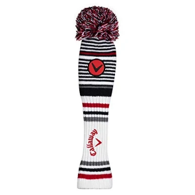 Image of Callaway Golf Pom Fairway Wood Headcover 2020, White/Black/Charcoal/Red