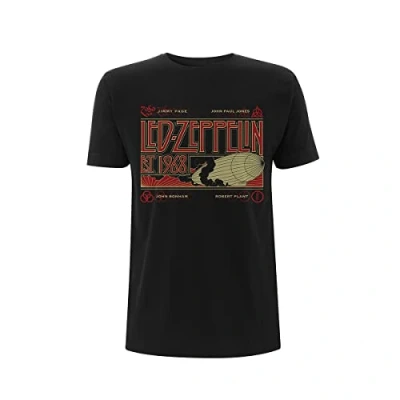 Image of Led Zeppelin and Smoke Black Official Tee T Shirt Mens Unisex (XX Large)