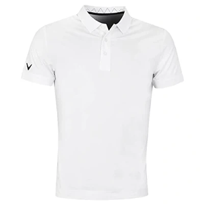 Image of Callaway Golf Men&#039;s UKX Short Sleeve Solo Polo Shirt, XX Large, No.100 Bright White