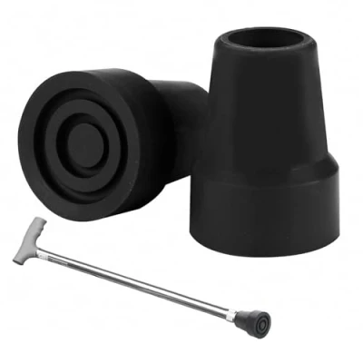 Image of 2 Pieces Walking Stick Rubber Ends,Walking Ferrules,Crutches Tips,Crutch Feet,Rubber Ferrules for Sticks,Suitable Sticks,Crutches