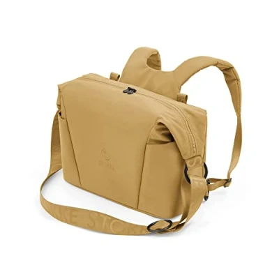 Image of Stokke Xplory X Changing Bag, Golden Yellow Doubles As Shoulder Bag or Backpack Includes Foldable Mat &amp; Pouch UPF 50+, Water Repellent, Easy to Clean