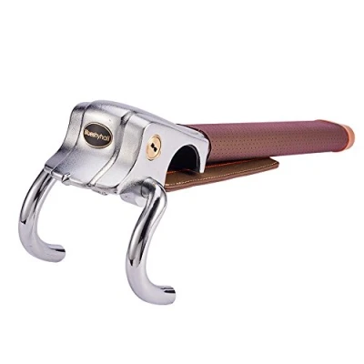 Image of Blueshyhall Brown Antitheft Locking Devices Steering Wheel Lock with Safety Hammer