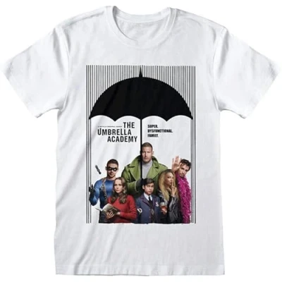 Image of Umbrella Academy Poster Mens T Shirt Printed Graphic Top Unisex White Tee XL