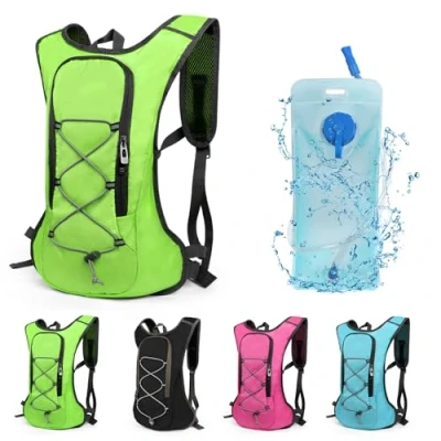 Image of Lollanda Bicycle Backpack, Hiking Small, Waterproof Backpacks for Men and Women, MTB Backpack Cycling, Camping, Running (Green Hydration Pack 2L)