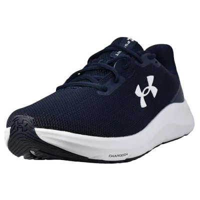 Image of Under Armour Men&#039;s Charged Pursuit 4 Sneaker, Midnight Navy/Midnight Navy/White, 10 UK