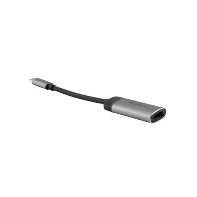 Image of Verbatim USB C to HDMI 4K Adapter For Connecting Laptops, MacBooks a Projector or Monitor, grey