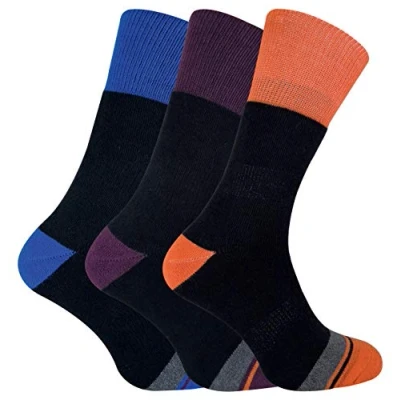 Image of Peninsula Mens 3 Pack Cushioned Liner Anti Blister Hiking Walking Socks Black Cotton Size 6 11 (UK Shoe)