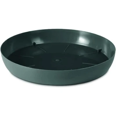 Image of B2C Round Plastic Water Plant Pot Saucer Trays Terracotta Anthracite Weather Resistant12 sizes 8 51cm (Anthracite, 13.5cm ⌀)