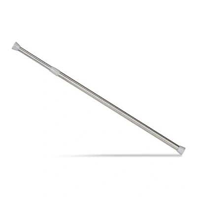 Image of Relaxdays Telescopic, Extensible Rod for Curtains, Showers, Door Frames &amp; More, No Drilling, Stainless Steel, 66 110 cm