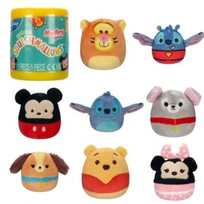 Image of Squishmallows Disney 2.5&quot; Blind Mystery Squad, Single Assorted Official Kellytoy Collectible Mini Stuffed Animal Plush, Syles Vary! Gift For Kids Boys Girls