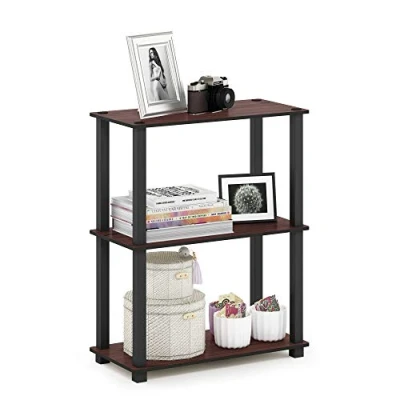 Image of Furinno Toolless Shelves, Wood, Dark Cherry/Black, one size