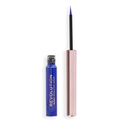 Image of Makeup Revolution, Super Flick Liquid Eyeliner, Highly Pigmented, Blue, 2.4 ml