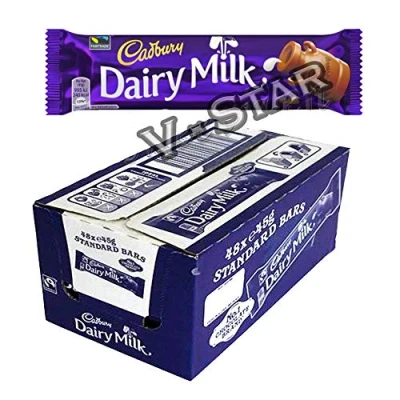 Image of Original CADBURY Dairy Milk Chocolate Standard BAR 48 x 45g Full Box Fresh Stock